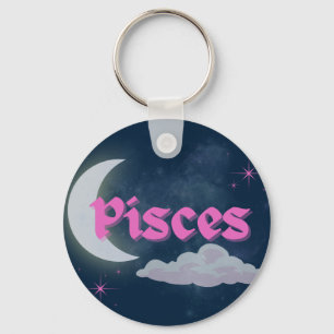 Porte-clés Pisces Celestial esthétique Dreamy Moon Cloud Star