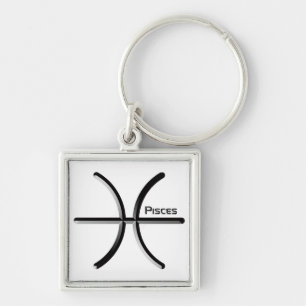 Porte-clés PISCES, Conception abstraite du signe zodiaque, T-