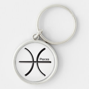 Porte-clés PISCES, Conception abstraite du signe zodiaque, T-