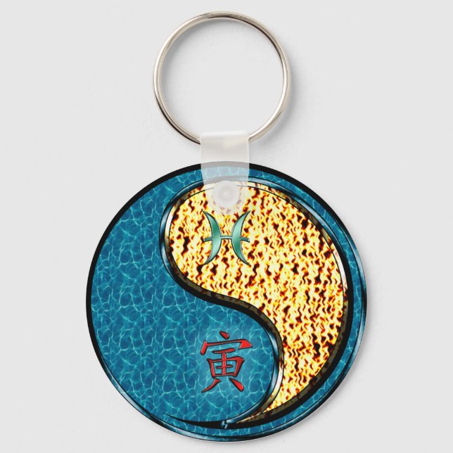 Porte-clés Pisces et Tigre de Feu (Recto)