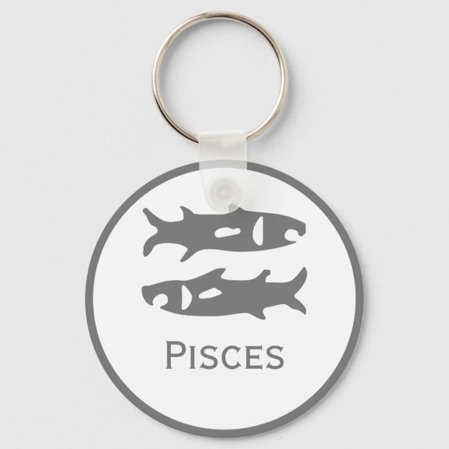 Porte-clés Pisces Sign of the Zodiac Design (Recto)