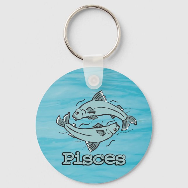 Porte-clés Pisces the fish astrological water sign keychain (Recto)