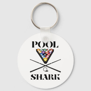 Porte-clés Piscine Amusante Chemise De Requin Art Billard Et