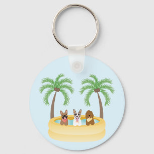 Porte-clés Piscine pour chiens d'été
