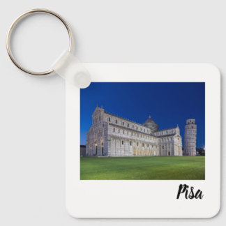 Porte-clés Pise Tour penchée Panorama de nuit Italie Cadeau