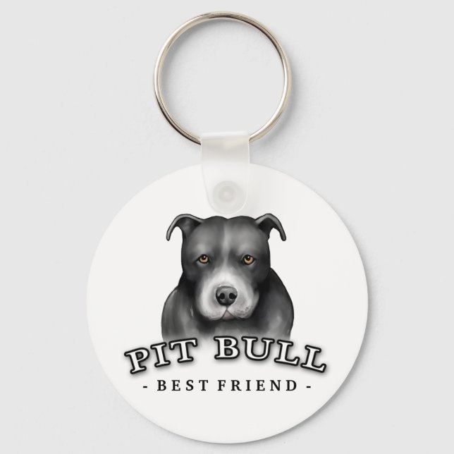 Porte-clés Pit Bull Art Custom Key Chain (Recto)