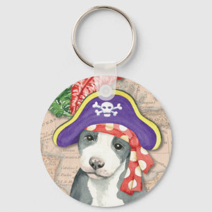 Porte-clés Pit Bull Terrier Pirate