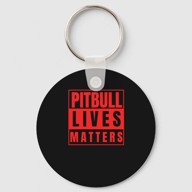 Porte-clés Pitbull Lives - Sticker Amoureux des chiens Pitbul (Recto)