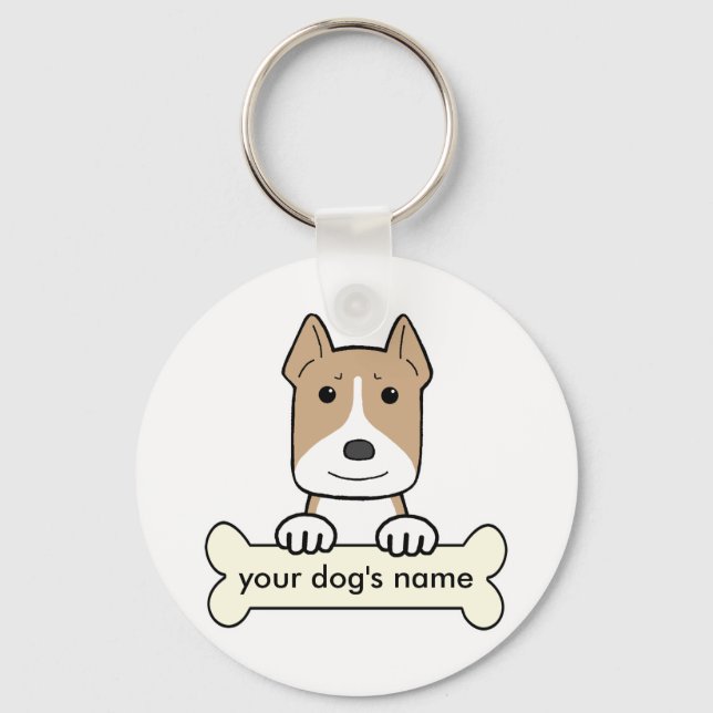 Porte-clés Pitbull personnalisé (Recto)
