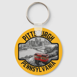 Porte-clés Pittsburgh Pennsylvania Steel City Skyline Incline