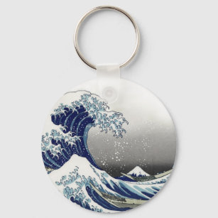 Porte-clés PixDezines Vintage Great Wave Hokusai 斎 の 葛’飾