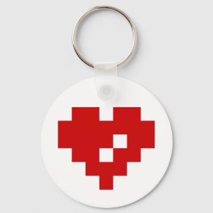 Porte-clés Pixel Coeur 8 bits Amour
