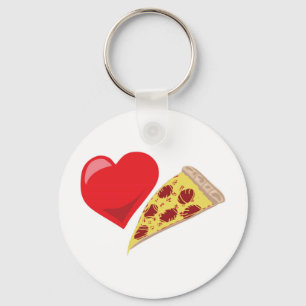 Porte-clés Pizza d'amour ! Personnalisable :