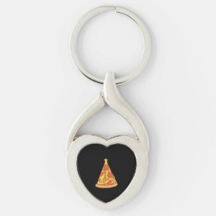 Porte-clés Pizza de Noël