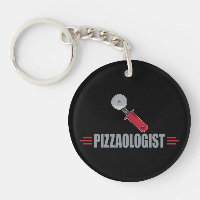 Porte-clés Pizza drôle (Devant)