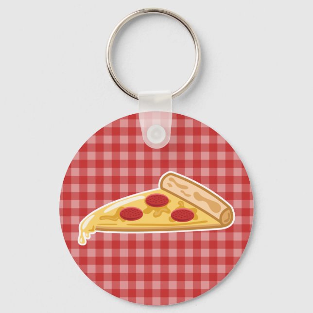 Porte-clés Pizza Slice de dessin (Recto)