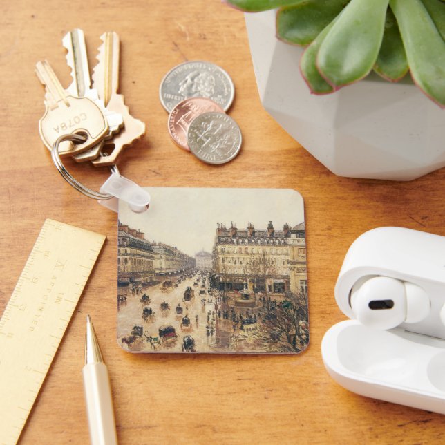 Porte-clés Place du Théâtre Français, Paris Pluie par Pissarr (Bureau)