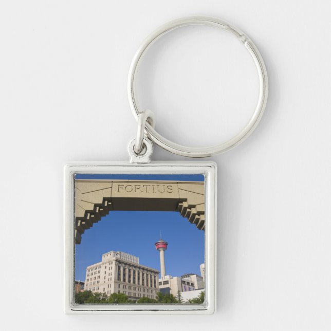 Porte-clés Place olympique et tour de Calgary, Alberta, Canad (Devant)
