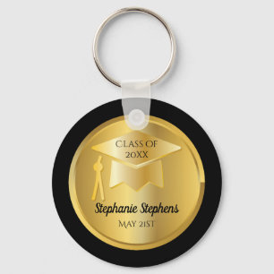 Porte-clés Plafond d'or sur dégradé d'or   Sceau noir