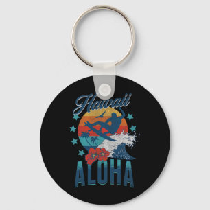 Porte-clés Plage Aloha Hawaï Surf Vintage Hawaïen Rétro
