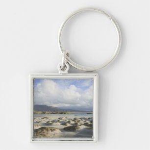 Porte-clés Plage argentée de brin