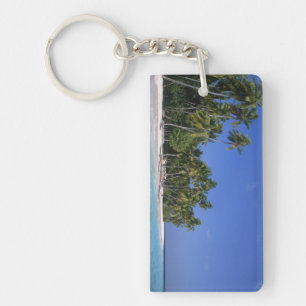 Porte-clés Plage avec palmiers, Maldives