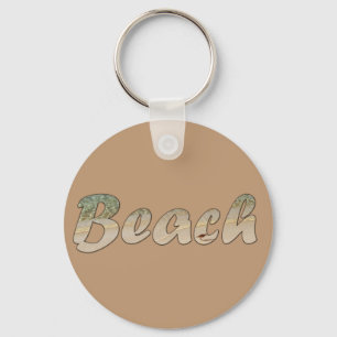 Porte-clés Plage beige