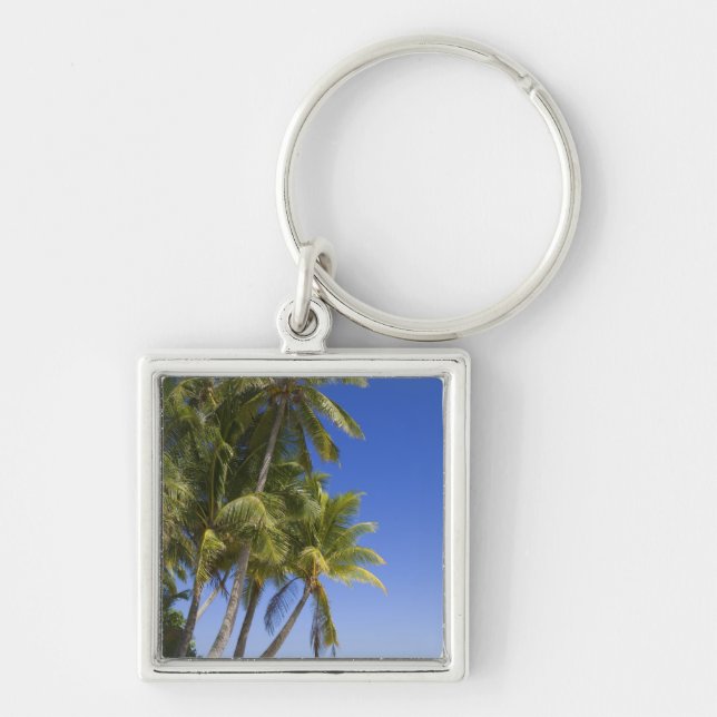 Porte-clés Plage bordée de palmiers Îles Cook 3 (Devant)