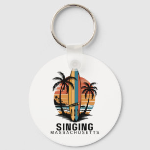 Porte-clés Plage chantante Machusetts Surf Surfiste