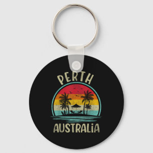 Porte-clés Plage d'Australie à Perth Palmier Famille Vacances