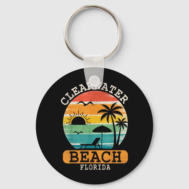 Porte-clés Plage de Clearwater Floride Coucher de soleil trop (Recto)