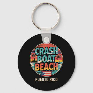 Porte-clés Plage de Crash Boat Porto Rico Design Palm Circle