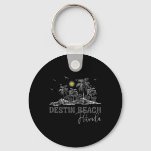 Porte-clés Plage de Destin Floride Arbre Palmier Vintage Homm