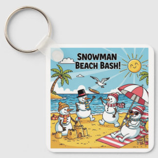 Porte-clés Plage de fous de bonshommes de neige