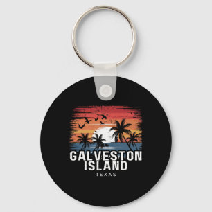 Porte-clés Plage de l'île de Galveston Texas Surfant Surfeur