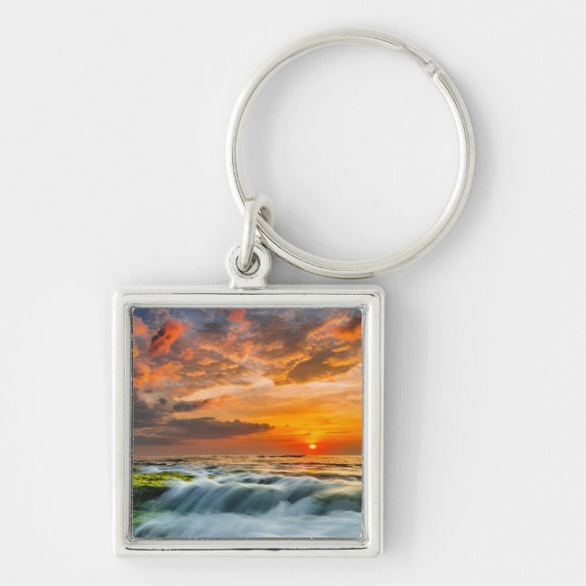 Porte-clés Plage de Manyar au lever de soleil (Devant)