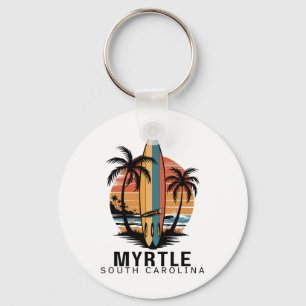 Porte-clés Plage de Myrtle Caroline du Sud Surfant Surfeur _1
