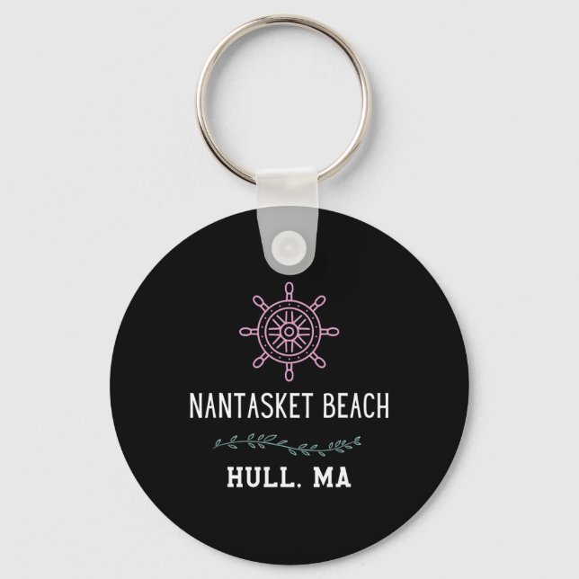 Porte-clés Plage de Nantasket tendance à Hull Machusetts Vaca (Recto)