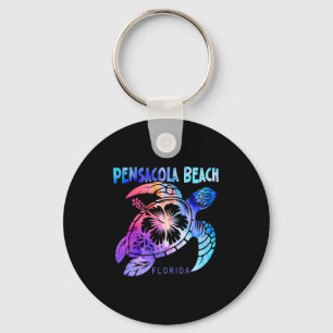 Porte-clés Plage de Pensacola Floride Tortue de mer Tie Dye H