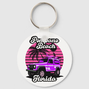 Porte-clés Plage de Pompano vintage Floride