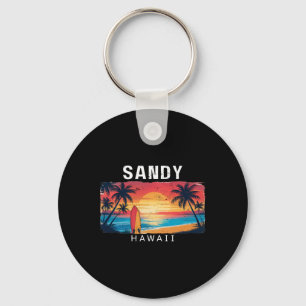 Porte-clés Plage de sable Hawaii Hommes Femmes Surf