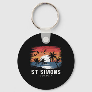 Porte-clés Plage de St Simons Géorgie Surfant Surfeur