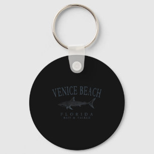 Porte-clés plage de Venise floride requin rétro ardoise art p