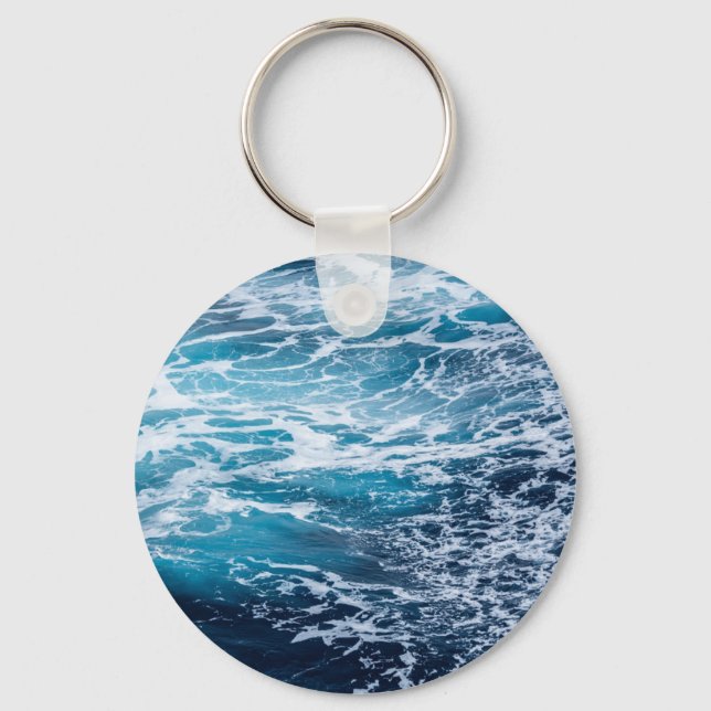 Porte-clés Plage d'été Waves Blue Ocean (Recto)