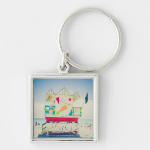 Porte-clés Plage du sud de la tour de maître nageur, Miami