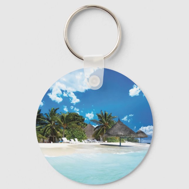 Porte-clés Plage exotique (Recto)