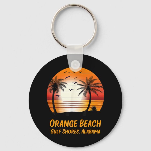 Porte-clés Plage Orange Rives du Golfe Alabama Coucher de sol (Recto)