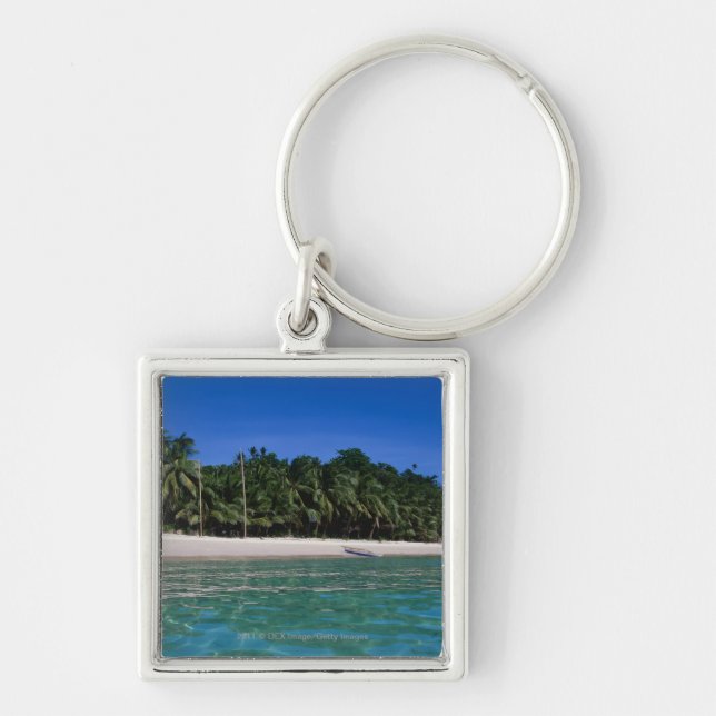 Porte-clés Plage, radeau dans une distance (Devant)