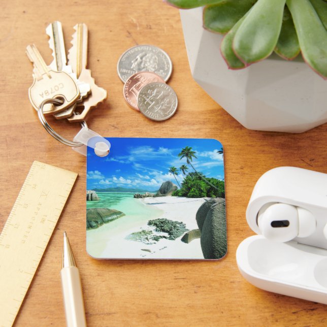 Porte-clés Plages tropicales | L'île de La Digue (Bureau)