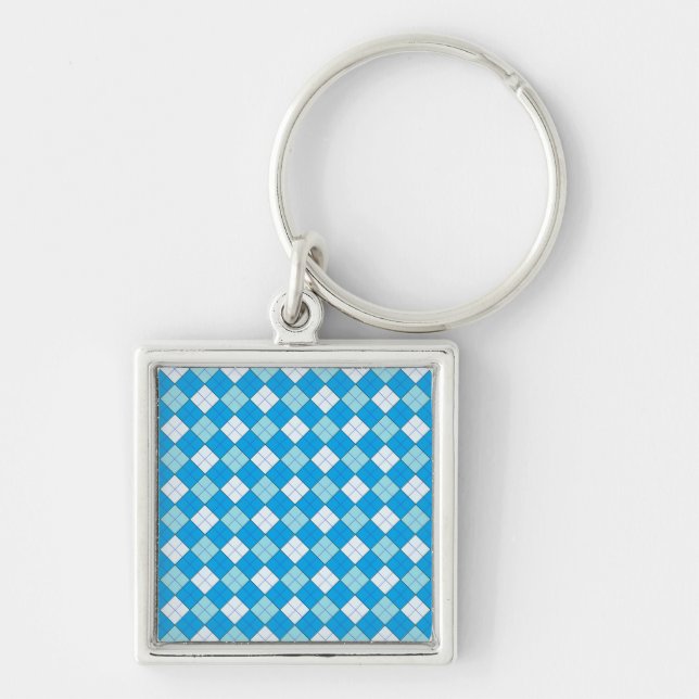 Porte-clés Plaid bleu (Devant)